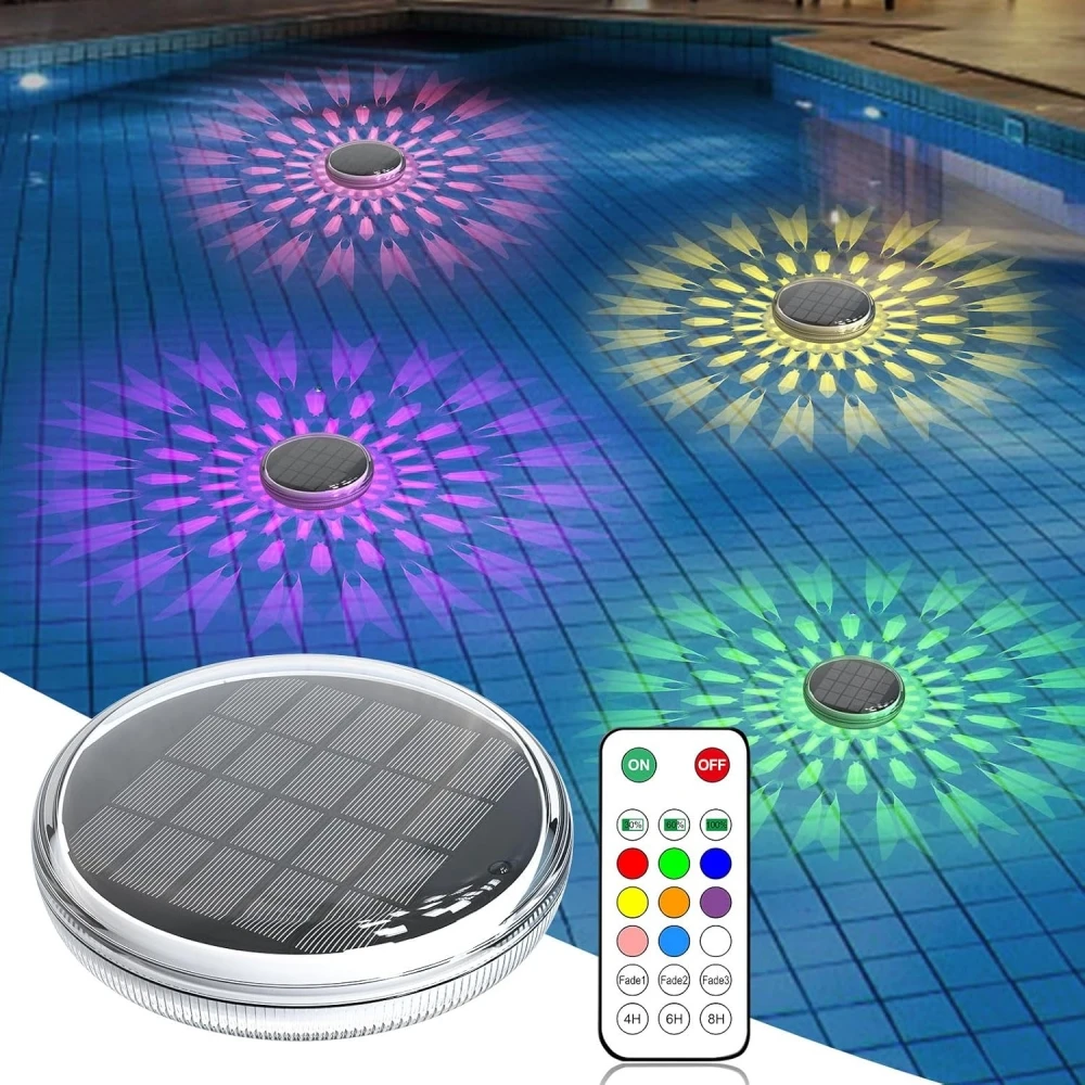 Solar Garden Spotlight Rgb - Solar Floating Pool Lights RGB Color