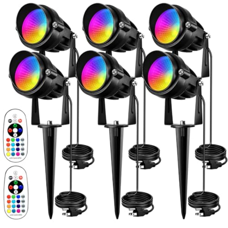 Solar Garden Spotlight Rgb - Spotlight Outdoor RGB Spot Lights 10W