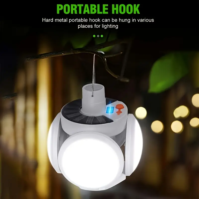 Solar Lantern Camping Collapsible - 1 Solar Folding Light with USB