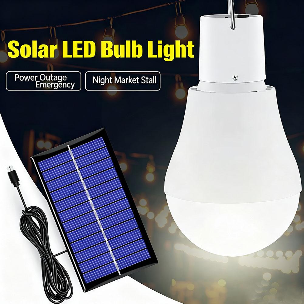 Solar Lantern Camping Collapsible - Solar LED Light Bulb IP65 Waterproof