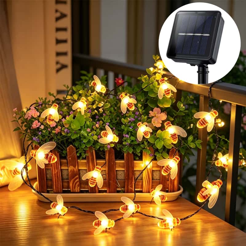 Solar Ground Light Driveway - Solar Bee LED String Lights Outdoor