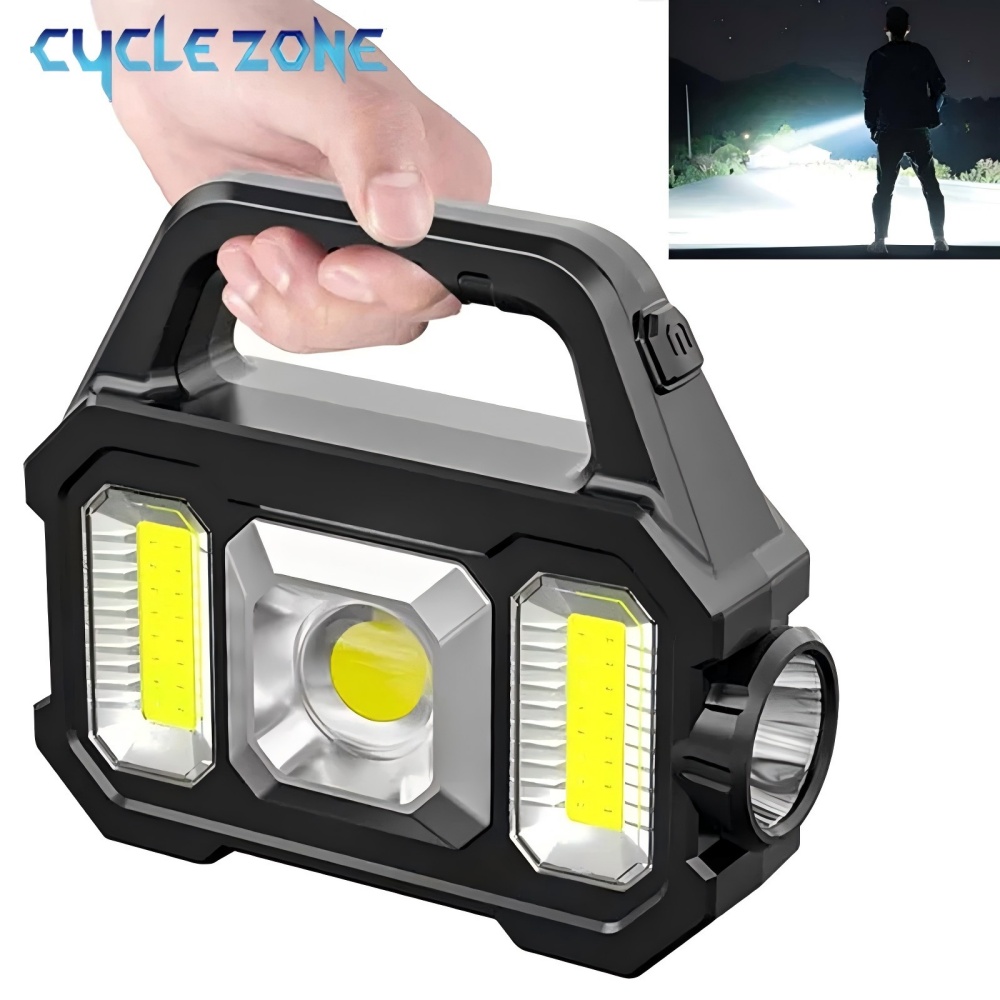 Solar Lantern Camping Collapsible - Solar Charging LED/COB Flashlight Multi-Functional Handle