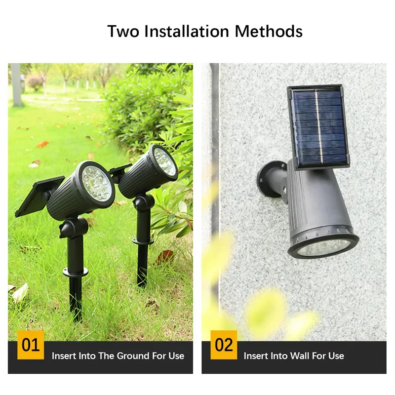 9 LED Solar Spotlights Outdoor - Solar Garden Spotlight Rgb review and price