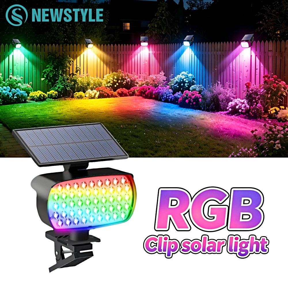 Clip On Solar Spot Lights Outd - Solar Garden Spotlight Rgb review and price