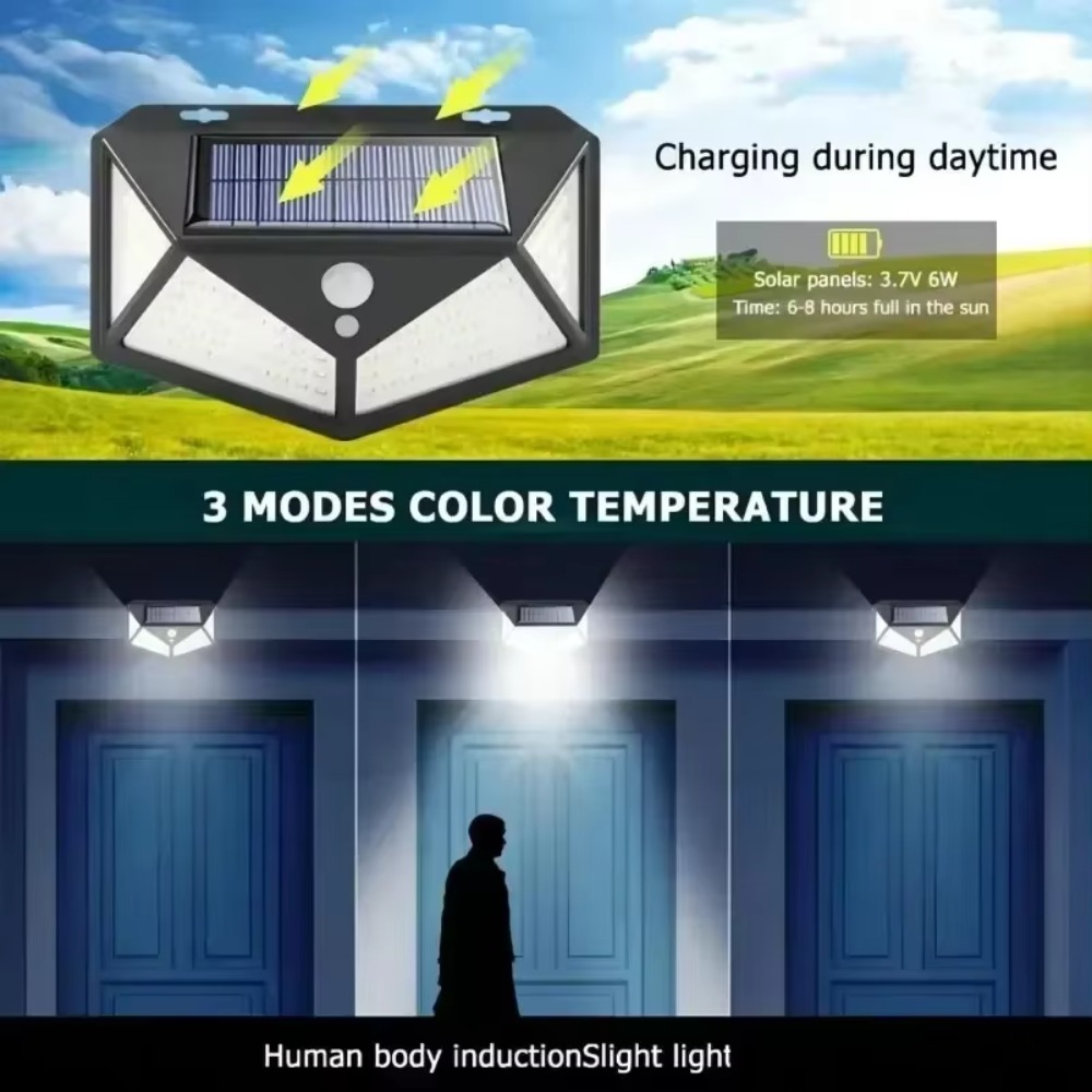 Solar Powered 100 LED Motion S - Solar Wall Light Fence Lamp review and price