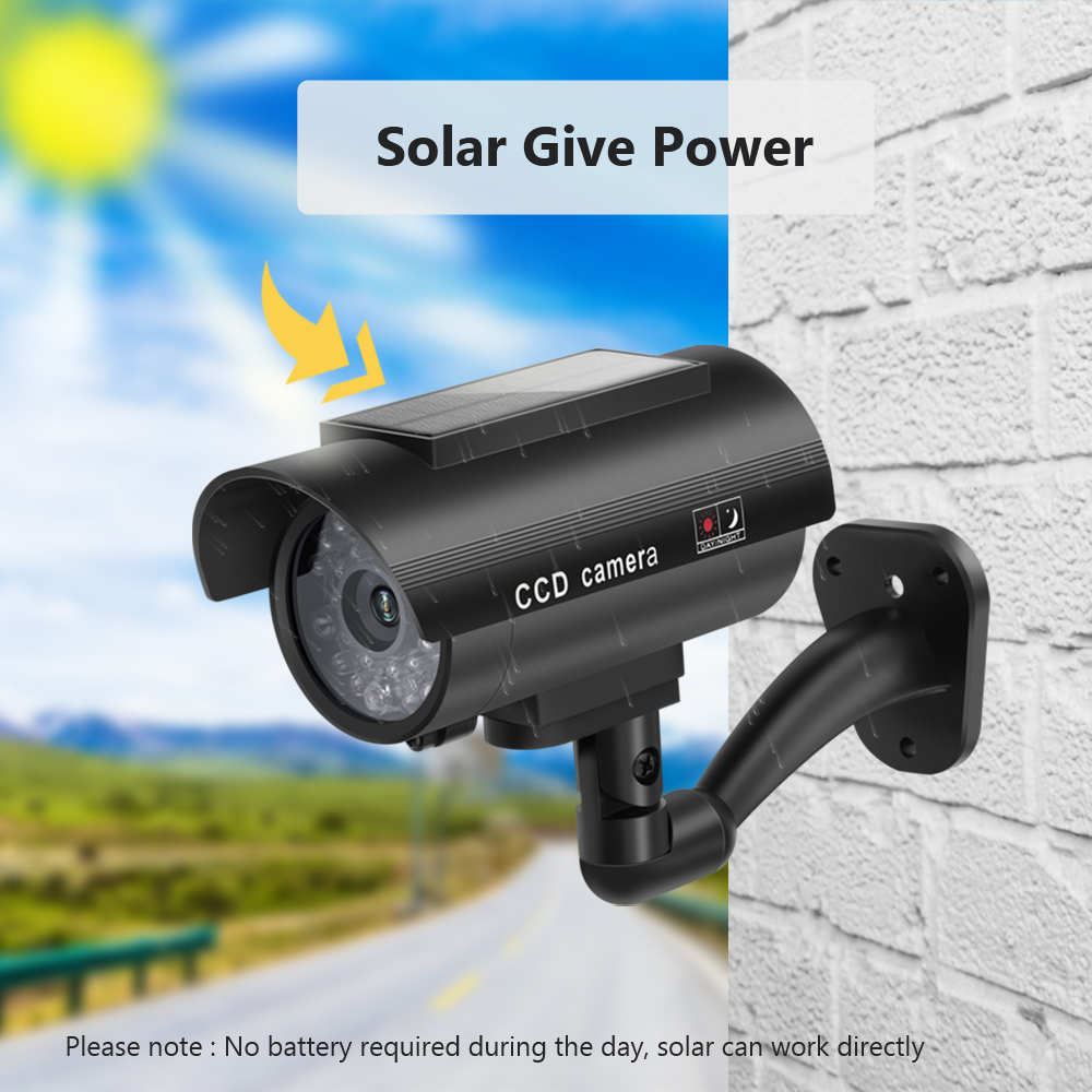 Solar Panel Dummy Surveillance - Solar Security Camera Light review and price