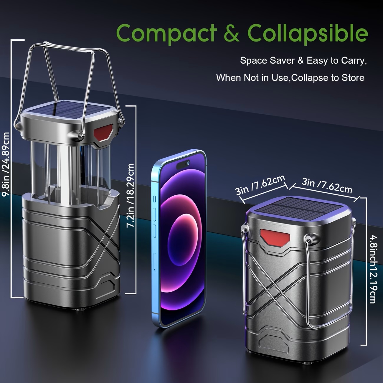 Solar Camping Lantern 2/4-Pack - Solar Lantern Camping Collapsible review and price