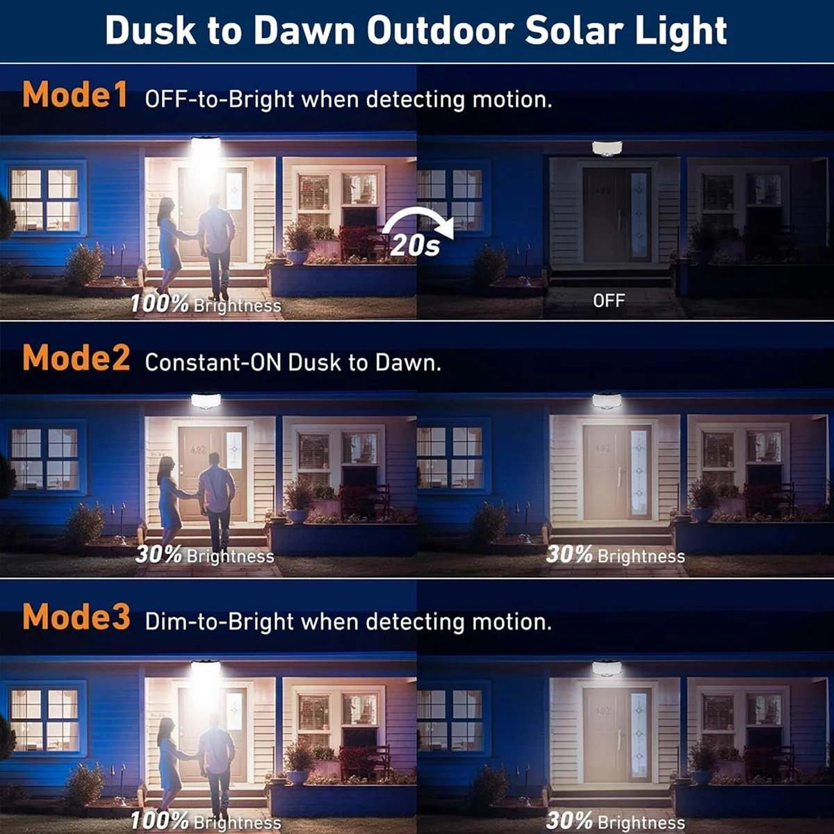 234LED Solar Outdoor Lights Mo - Solar Garden Light Outdoor Waterproof review and price