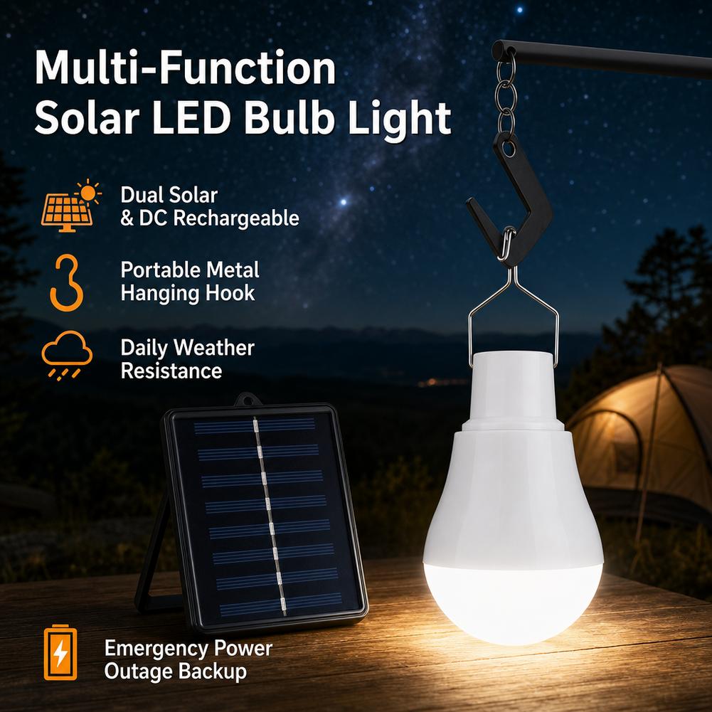 Solar LED Light Bulb IP65 Wate - Solar Lantern Camping Collapsible review and price