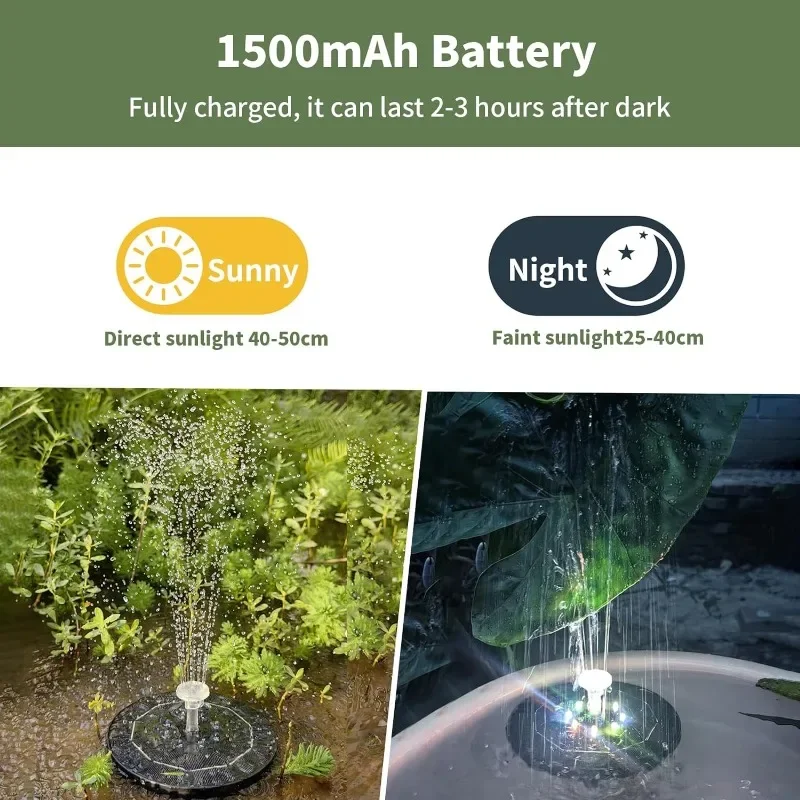 Fountain Light 7 Colors LED Li - Solar Ground Light Driveway review and price