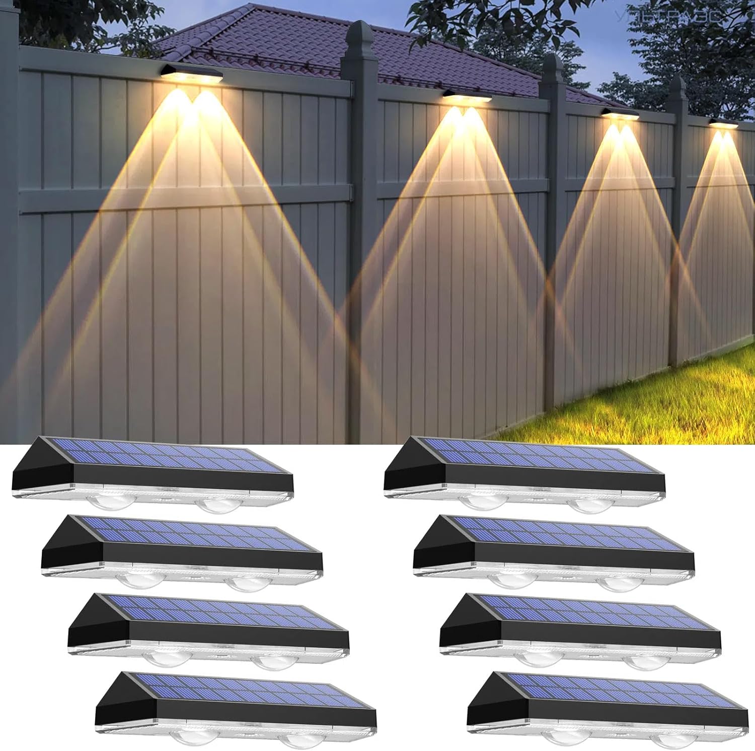 1/8pcs Super Bright Solar Fenc - Solar Wall Light Fence Lamp review and price
