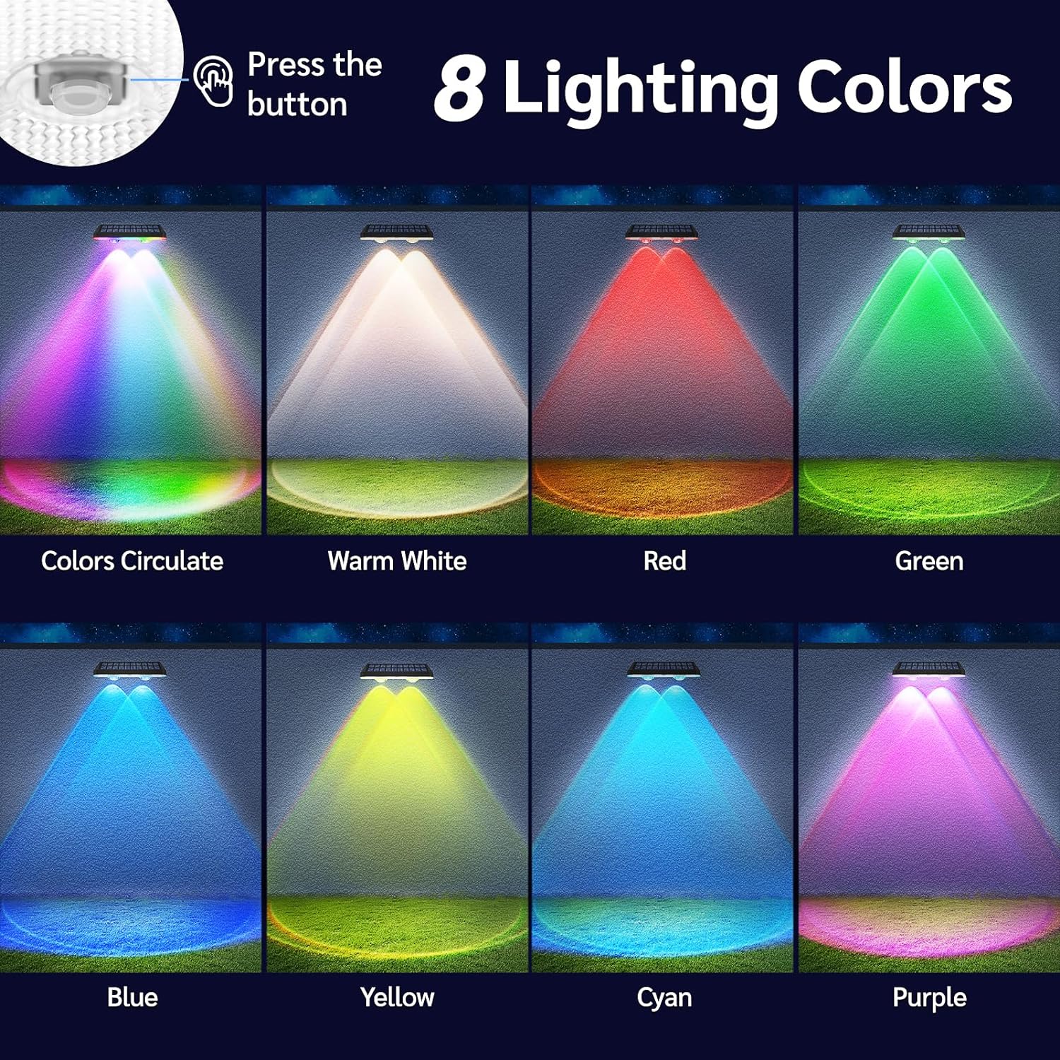 1/8pcs Super Bright Solar Fenc - Solar Wall Light Fence Lamp review and price