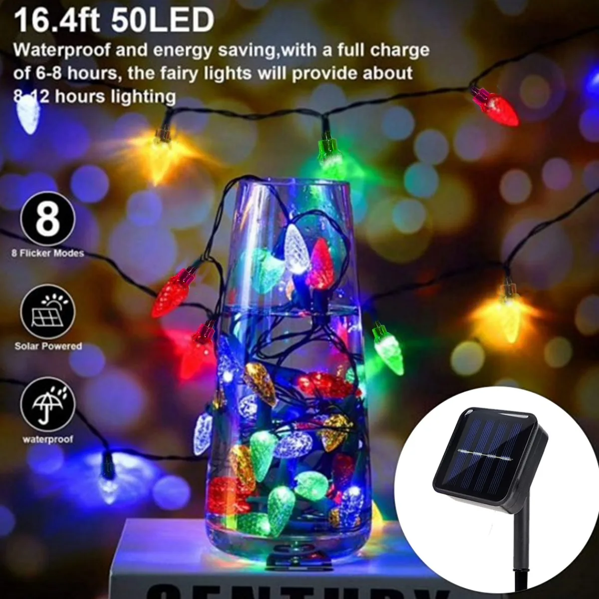 12M 100Leds Solar Christmas St - Solar String Lights Outdoor 20M review and price