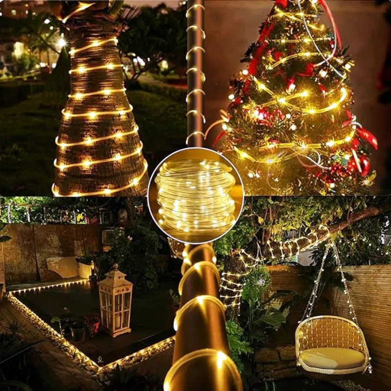 LED Solar Strip Rope Tube Fair - Solar String Lights Outdoor 20M review and price