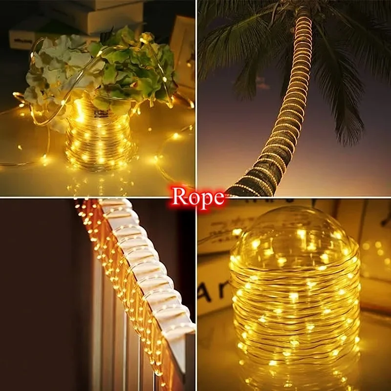 LED Solar Strip Rope Tube Fair - Solar String Lights Outdoor 20M review and price