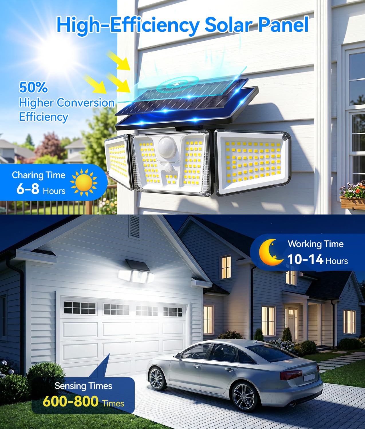 Solar Flood Lights, 210 LED Mo - Solar Post Cap Light 4X4 review and price