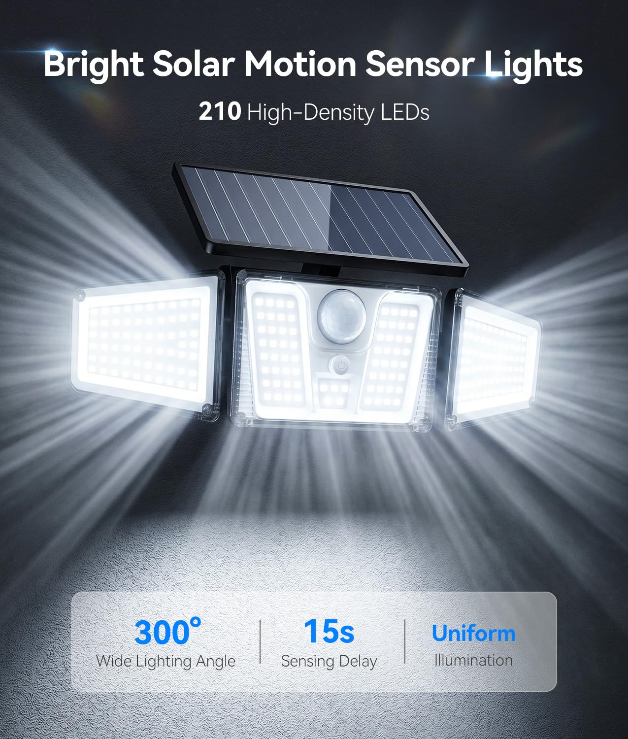 Solar Flood Lights, 210 LED Mo - Solar Post Cap Light 4X4 review and price