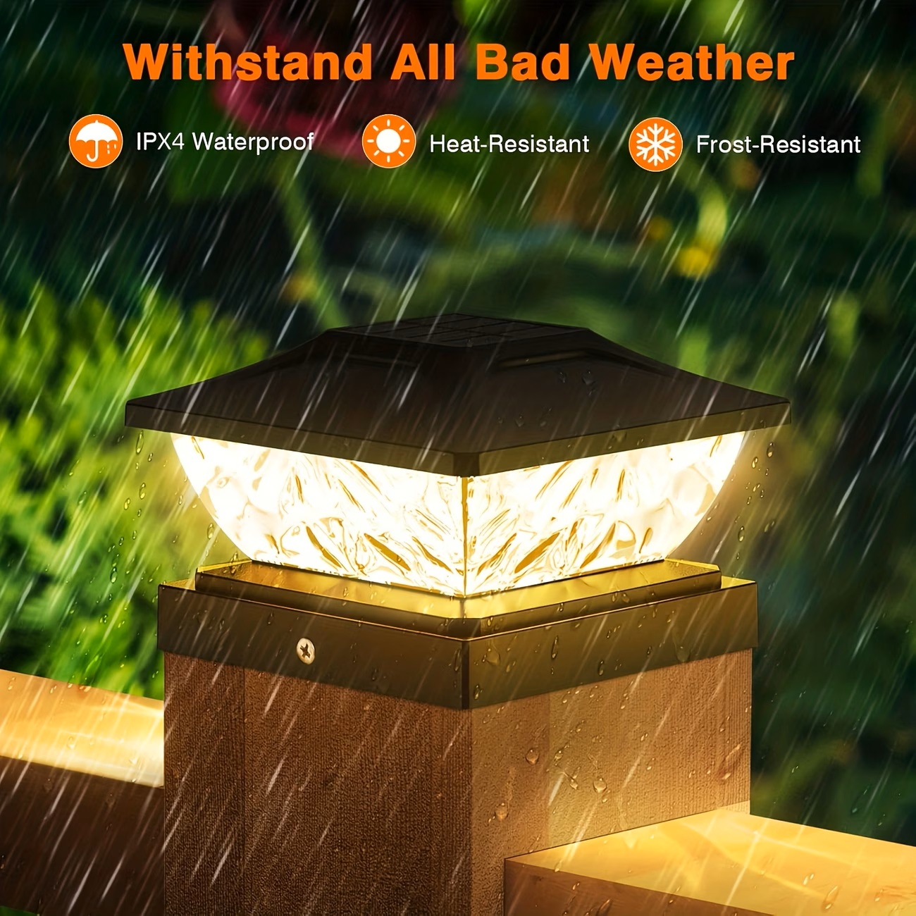 Outdoor Waterproof Villa Gate  - Solar Post Cap Light 4X4 review and price