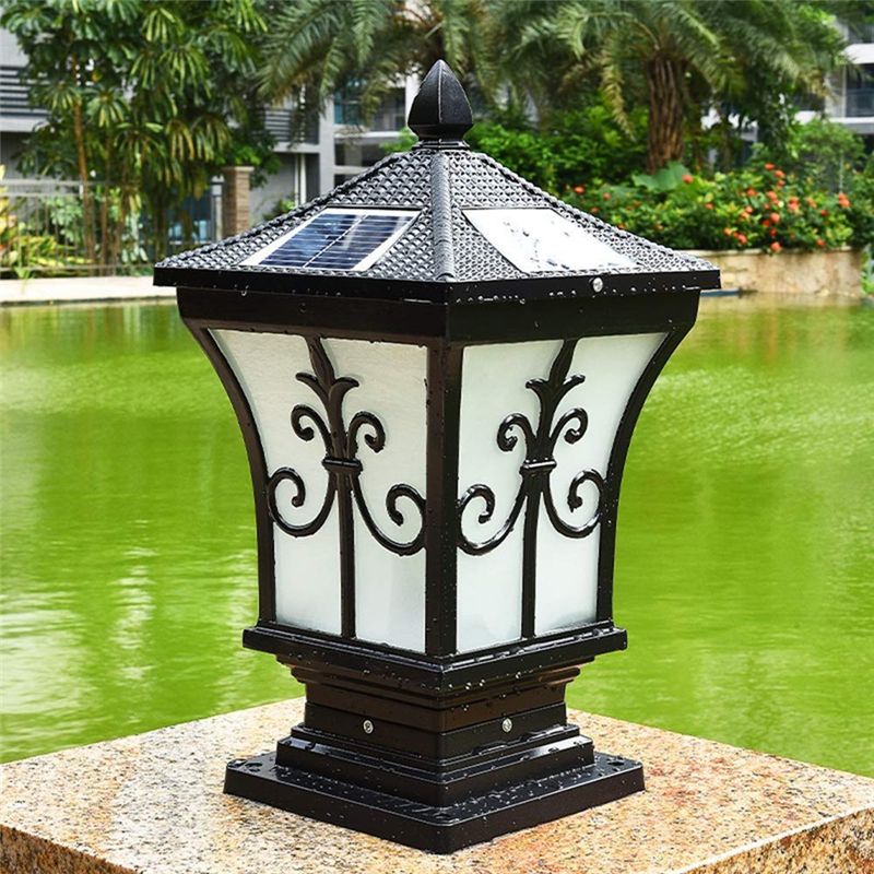 SHGO LED Solar Post Light Outd - Solar Garden Light Dusk To Dawn review and price