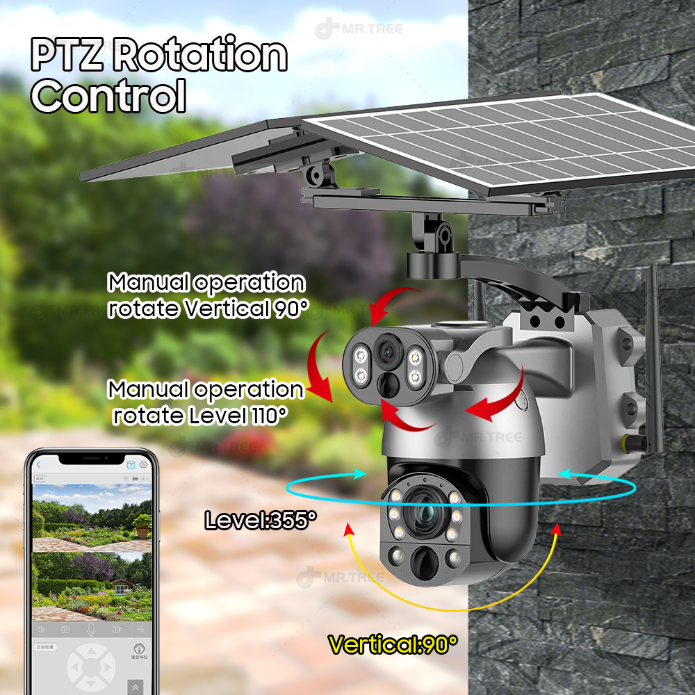 4K 50X Optical Zoom Dual Lens  - Solar Security Camera Light review and price