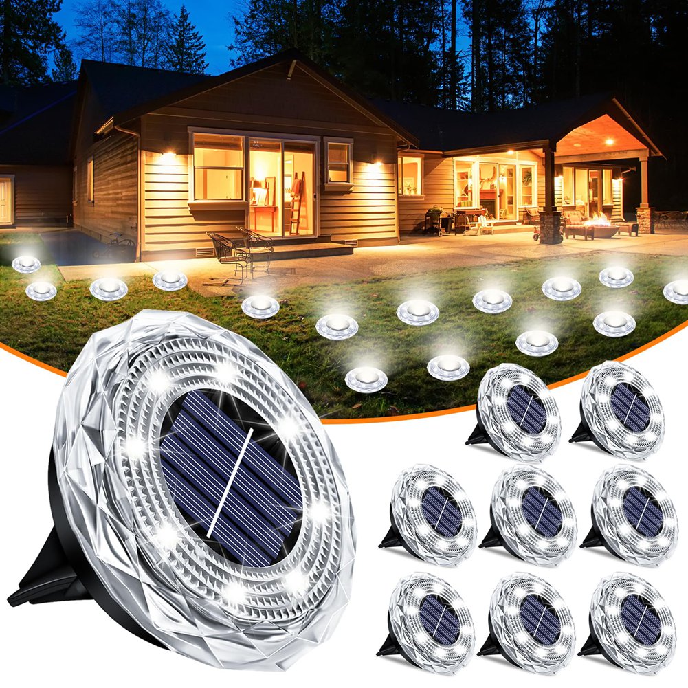 Aug. Outdoor Solar Ground Ligh - Solar Pathway Lights 8 Pack review and price