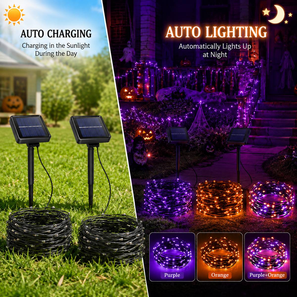 2 Pack Halloween Solar Powered - Solar Pathway Lights 8 Pack review and price