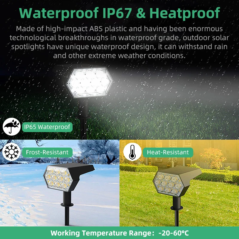 Solar Lights Outdoor  92 LED S - Solar Garden Spotlight Rgb review and price
