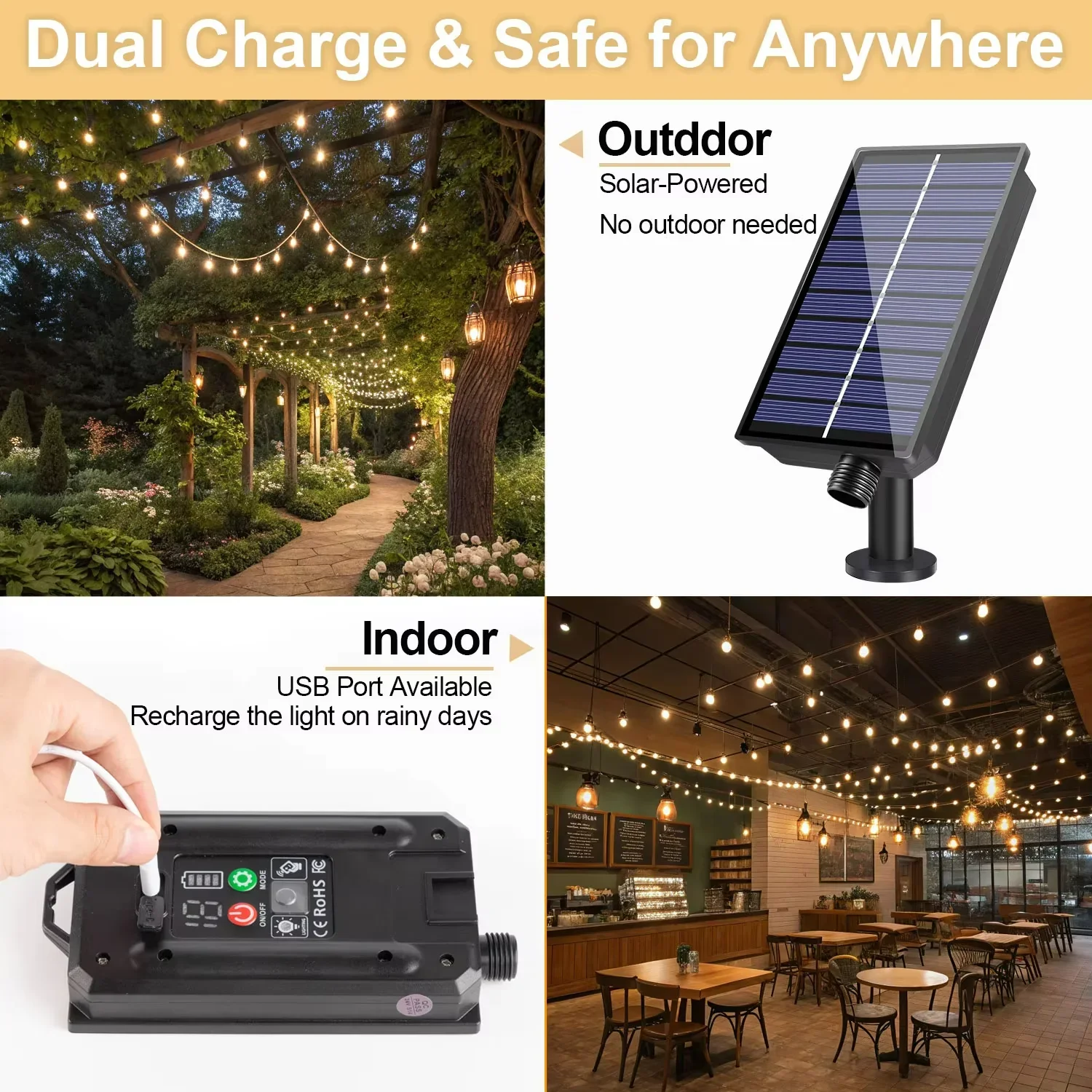 Shatterproof Solar Garland Lam - Solar String Lights Outdoor 20M review and price